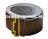 Ремень солдатский, кожа, Коричневый (ш.45мм под бляху) р.1,2,3,4