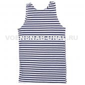 Майка-тельник Синяя ш/п п/г (кулирка) ВМФ р.44-60