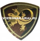 Шеврон Выш. ВВ МВД Ящерица (Уральский округ), (фон кмф.)
