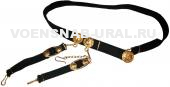 Ремень офицерский парадный, черный ВМФ под кортик