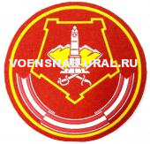 Шеврон Пласт. Пр.210 Войска ЦВО (фон красный) круглый