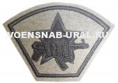 Шеврон Выш. ВВ МВД, Боевая единица-Кулак Полевой (фон хаки)