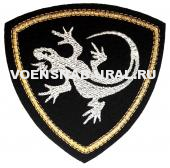 Шеврон Выш. ВВ МВД Ящерица (Уральский округ), (фон черный)