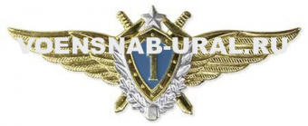 0801-1140 Знак Классность Офицера ВВС нового образца  № 1 (гол.щит,сереб.звезда,мечи)