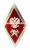 0803-2550 - Ромб Высшее Образование МЧС ГПС РФ (бакалавриат) Горячая эмаль красная, накладной (в коробочке)